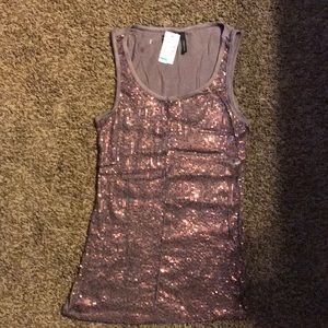 Purple sequin tank